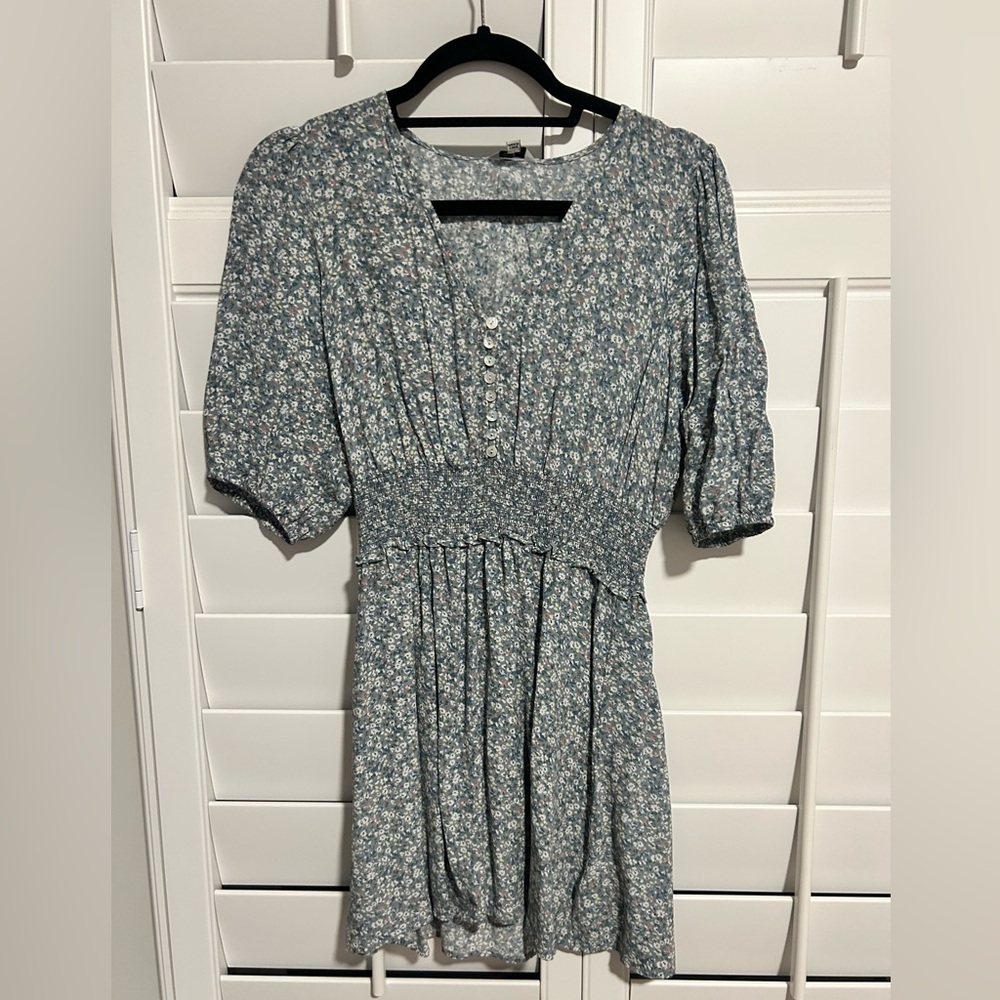 Rails White and Blue Floral Mini Dress